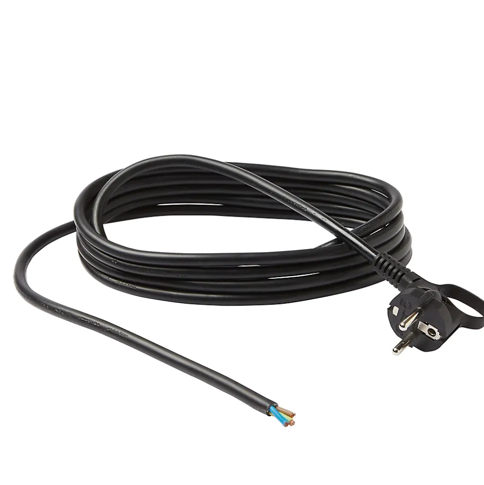 Cordon pour appareil avec mise à la terre Diall H05VVF 3G1.5mm² 16A 3m noir