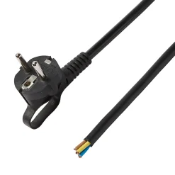 Cordon pour appareil avec mise à la terre Diall H05VVF 3G1.5mm² 16A 3m noir