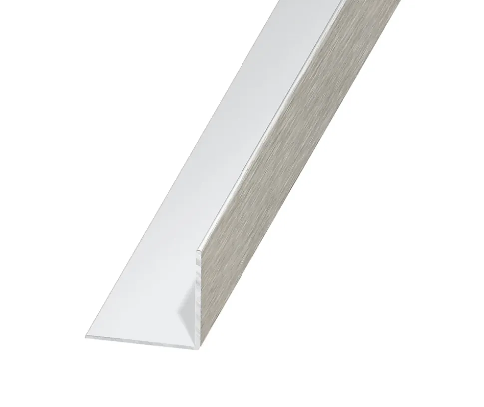Cornière aluminium brossé 20 x 10 mm, 2,5 m