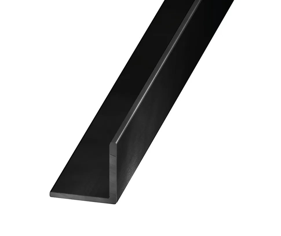 Cornière aluminium brossé noir 10 x 10 mm, 2,5 m
