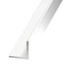 Cornière égale aluminium laqué blanc 20 x 20 mm, 2 m