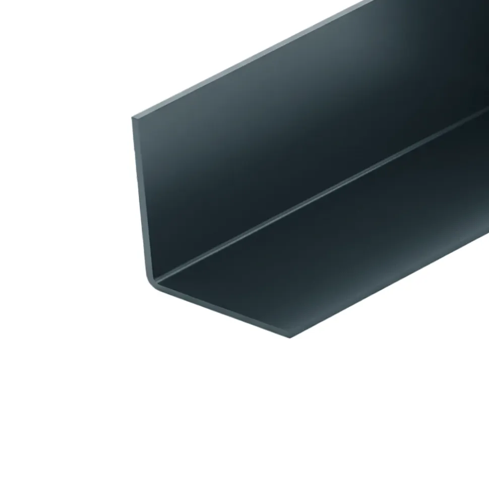 Cornière égale PVC anthracite 20 x 20mm, L. 2,6 m CQFD
