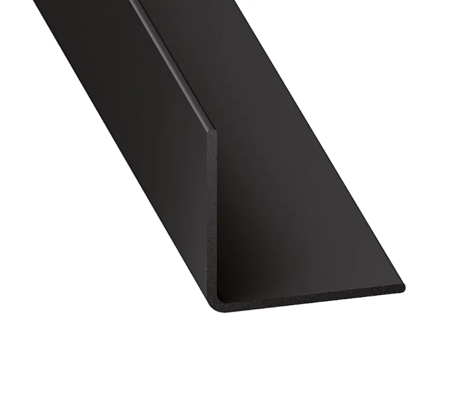 Cornière PVC anthracite 10 x 10mm, L. 2,6 m CQFD