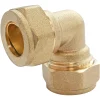 Coude égal bicône à bague laiton pour tube cuivre Ø12