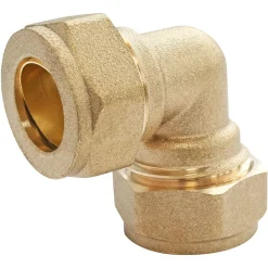 Coude égal bicône à bague laiton pour tube cuivre Ø14
