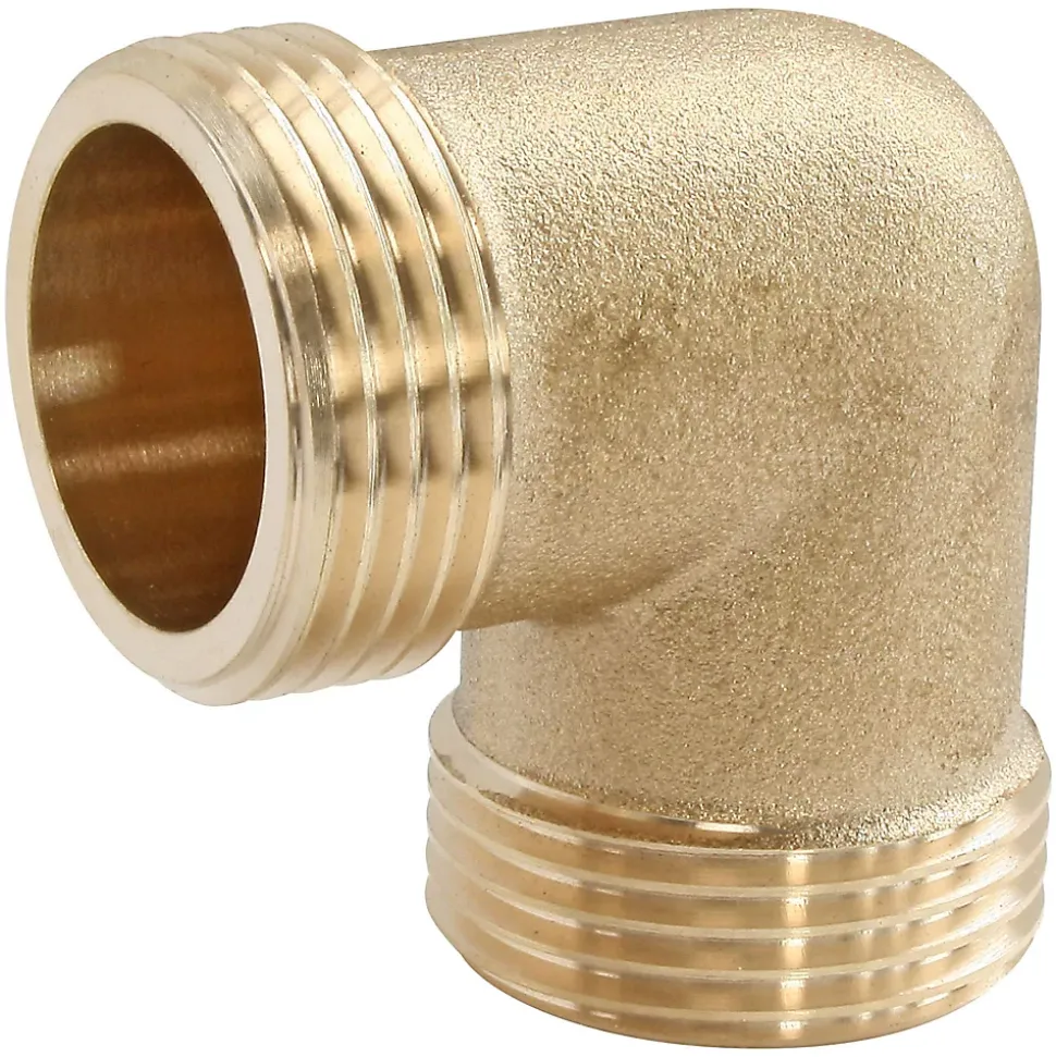 Coude laiton double Mâle 20/27 (3/4"), lot de 2