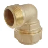 Coude laiton pour PE Ø20 - Mâle 15/21 (1/2")