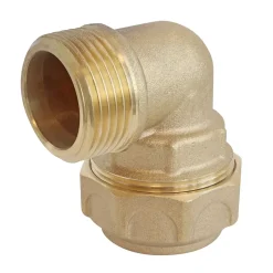 Coude laiton pour PE Ø20 - Mâle 15/21 (1/2")