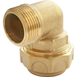 Coude laiton pour PE Ø20 - Mâle 15/21 (1/2")