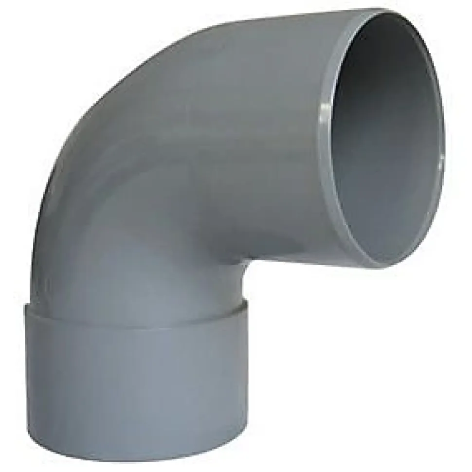 Coude PVC évacuation 87° mâle/femelle Ø100 Fitt