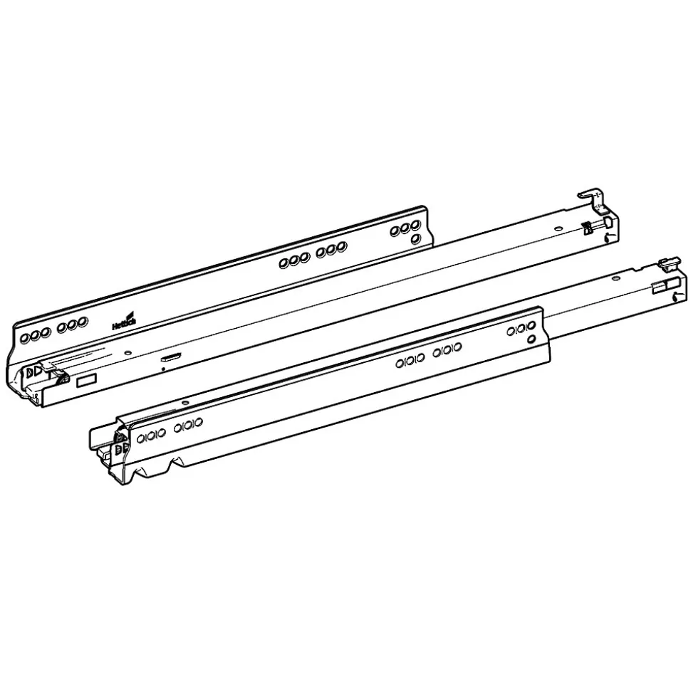 Coulisse à sortie totale Actro YOU L 40 kg avec Silent System, compatible Push to open Silent, 350 mm, gauche et droite