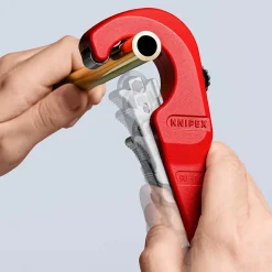 Coupe tube acier inoxydable Knipex Ø35 mm rouge et bleu