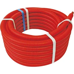 Couronne PER prégainé rouge Ø12 longueur 50 mètres