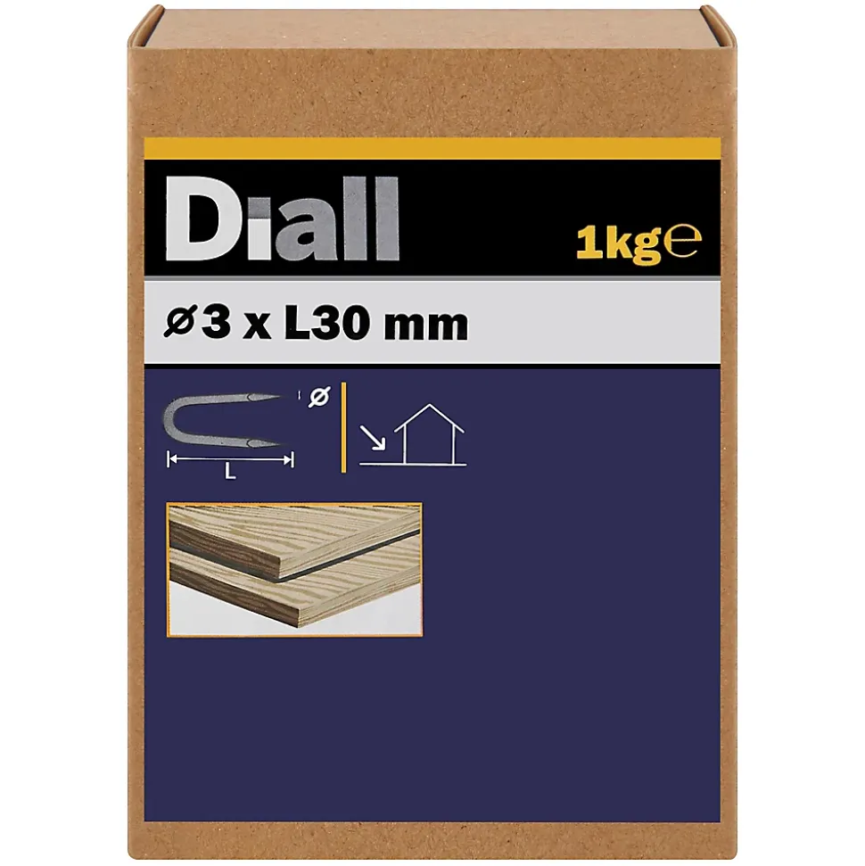 Crampillons en acier galvanisé 3x30 - 1kg