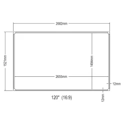 Écran de projection mural Väkhoga 120 pouces Full HD 4K 8K HDR gris en.casa