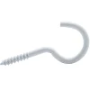 Crochet à visser plastifié blanc filet bois Viswood