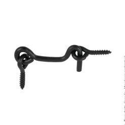 Crochet de contrevent Ø5 L.120 mm + piton noir Afbat