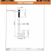 Crosse ancrage M20X420 + 1 Ecrou Acier brut - 10 pièces