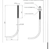 Crosse ancrage M14X300 +3 Ecrou +2 Rondelle Acier zingué - 600 pièces