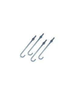 Crosse ancrage M24X800 Filetée sur 150 + Ecrou + Rondelle Acier zingué - 1 pièce