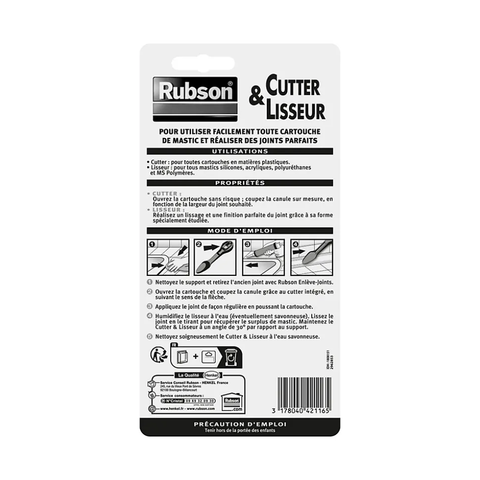 Cutter et lisseur de joint Rubson Salle de bain Saine