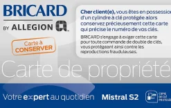 Cylindre débrayable Bricard Mistral 2 entrées 35x35 mm