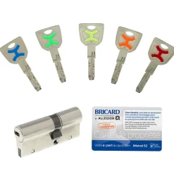 Cylindre débrayable Bricard mistral à 2 entrées 30x40 mm avec clés