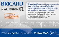 Cylindre débrayable Bricard Chifral x40 L.30x30 mm