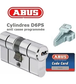 Cylindre de sécurité pour porte barillet 30 x 60 mm D6PS ABUS 5 clés