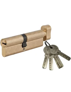 Cylindre de serrure à bouton 5G, 45Bx50mm, laiton, anti-arrachement, 5 clés - SP