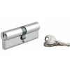 Cylindre de serrure double entrée Ecopro, 45x45mm, aluminium, anti-arrachement, 3 clés, nickel - SP