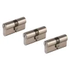 Cylindre laiton nickel satiné Smith & Locke 30 x 30 mm, lot de 3