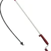 Déboucheur canne WC Virax 85 cm - double spire acier, tête vrille, manche plastique