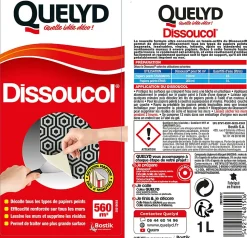 Décolleur de papier peint Dissoucol - surface de couverture 560 m² - contenance 1 L - Quelyd 30611655