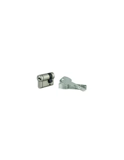 Demi cylindre de serrure Transit 1 UNIKEY (achetez-en plusieurs, ouvrez avec la même clé), 40x10mm, 5 clés, nickelé - THIRARD