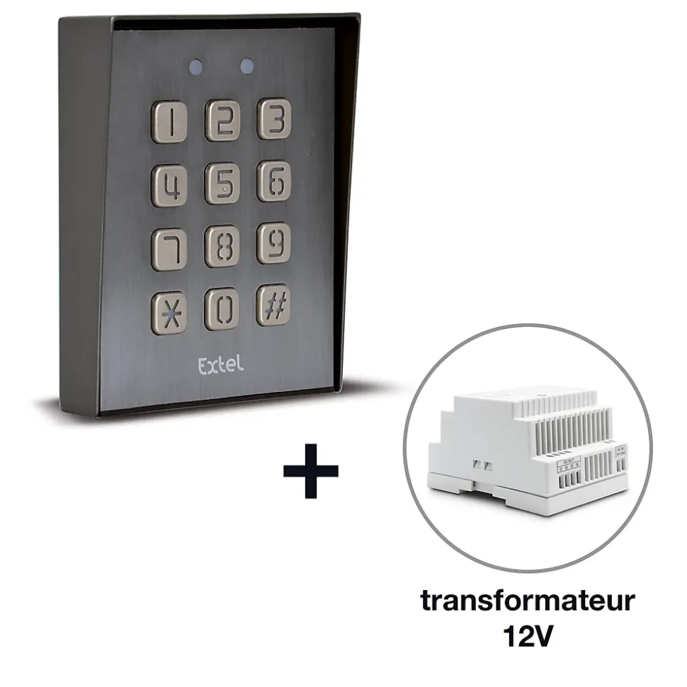 Digicode filaire pour mécanisme à contact sec - facile à programmer - Klavy 3 - Extel - 109115