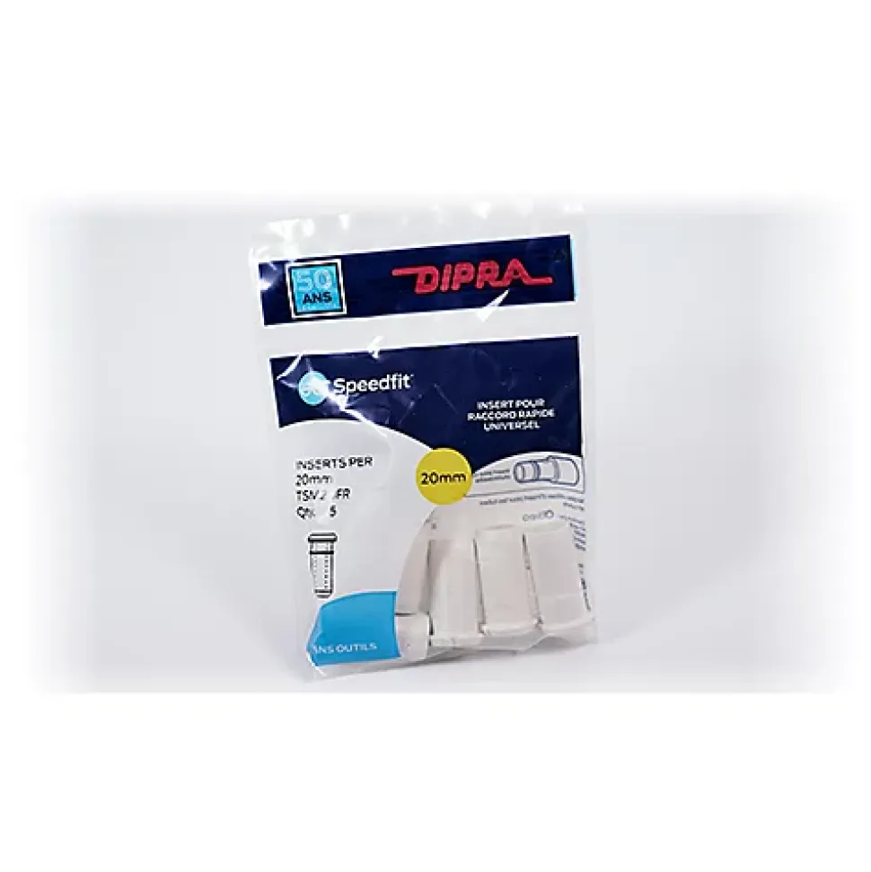 Dipra - 5 inserts Speedfit PER/PE-RT diamètre 20