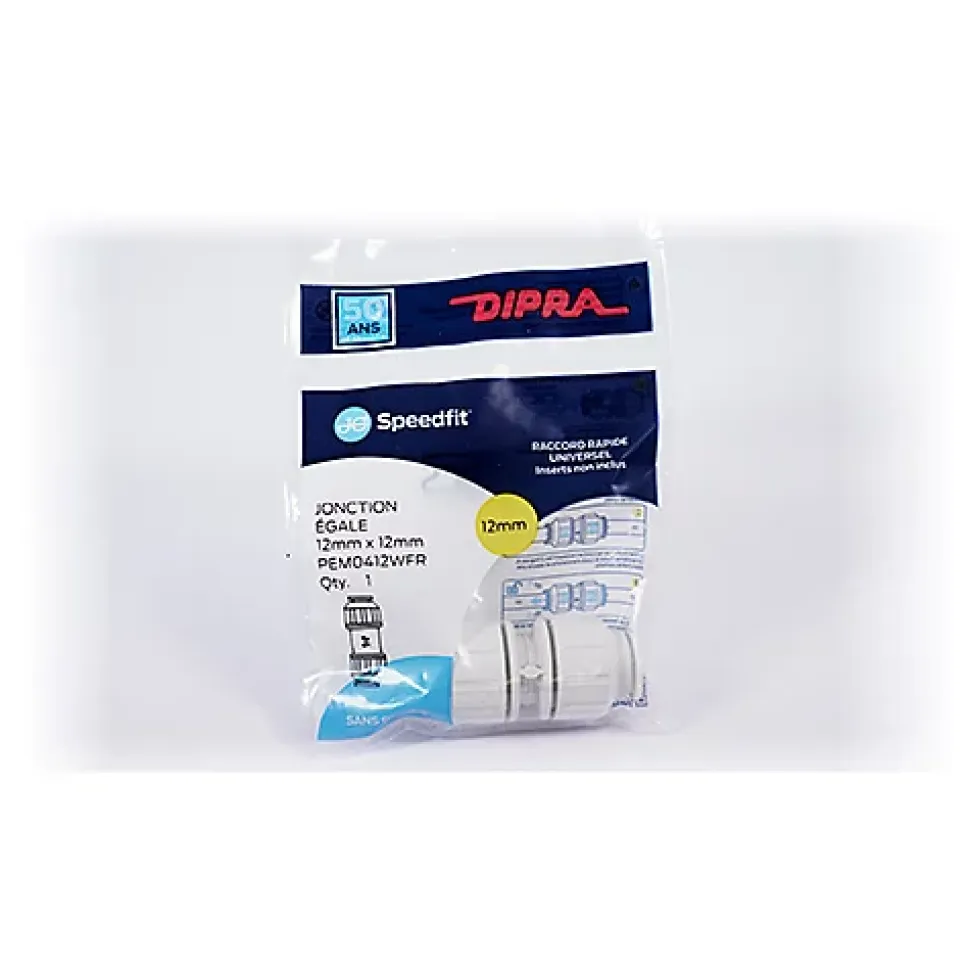 Dipra - Jonction égale Speedfit diamètre 12