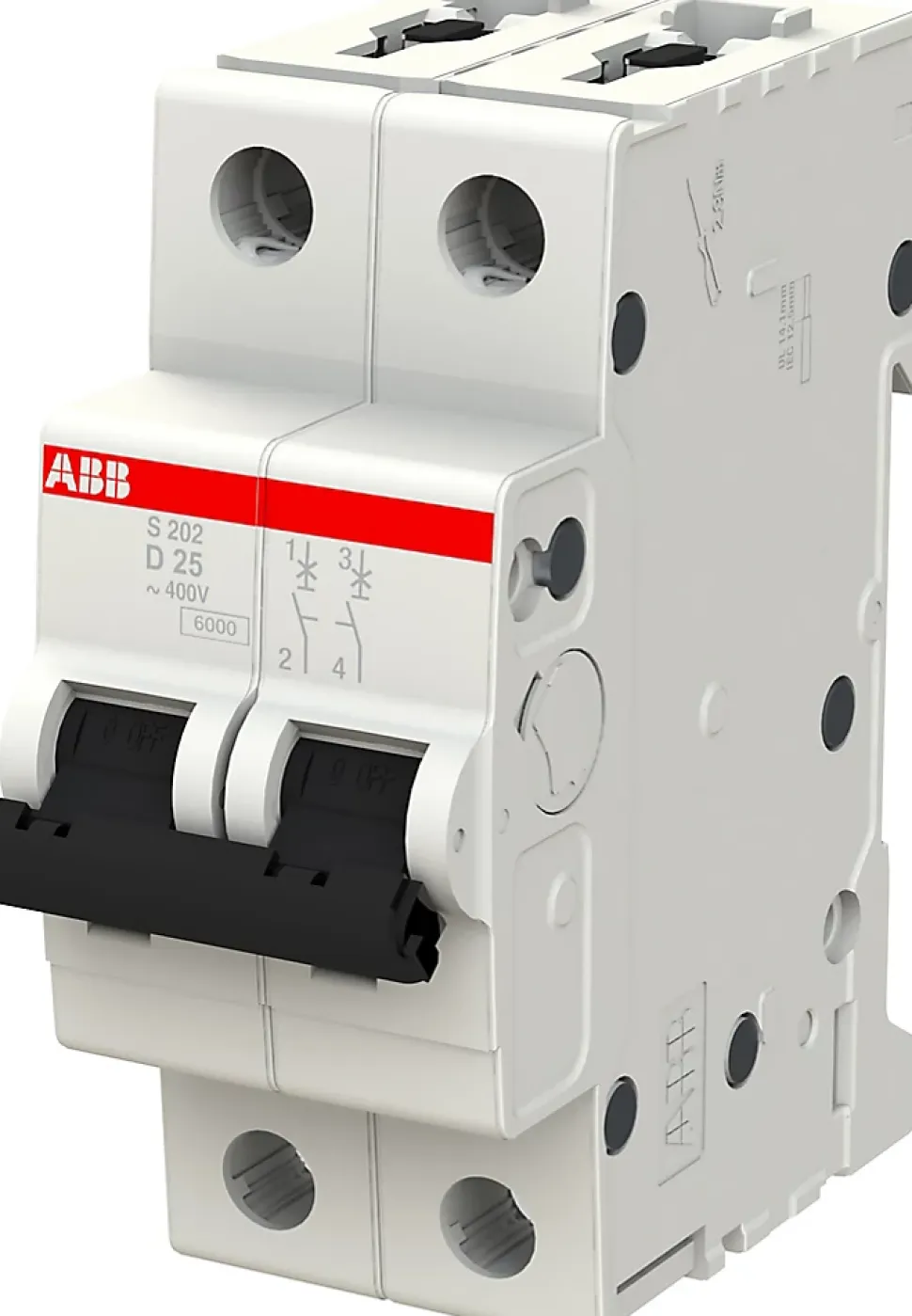 Disjoncteur bipolaire courbe D 25A ABB