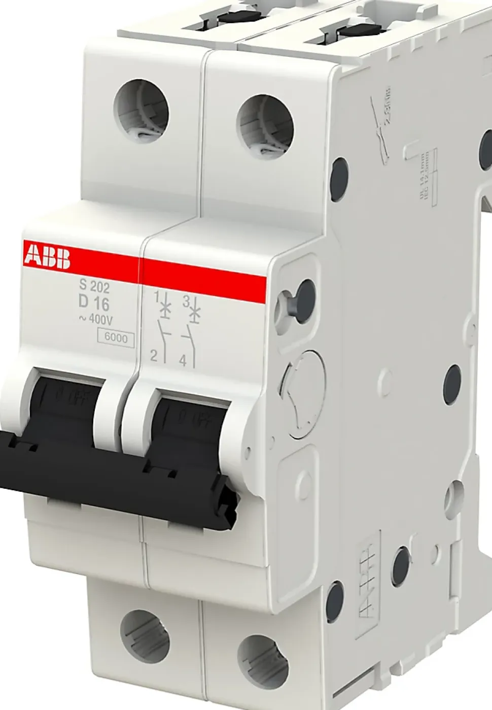 Disjoncteur bipolaire courbe D 16A ABB