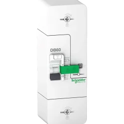 Disjoncteur branchement phase + neutre 60A fixe 500mA instantané Schneider Electric Resi9