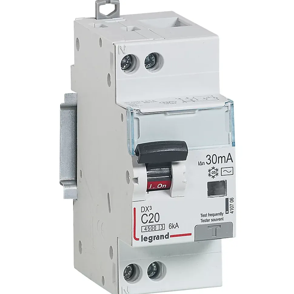 Disjoncteur différentiel type AC 30mA - 20A Legrand