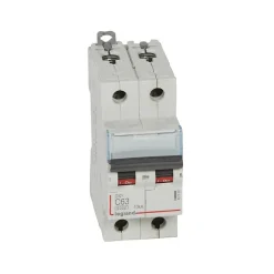 Disjoncteur DX3 2P - 6000A / 10kA - 230 / 400V - 63A - Connexion vis/vis