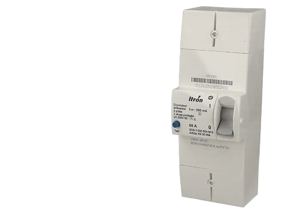 Disjoncteur EDF monophasé instantané 60A Itron Actaris