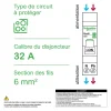 Disjoncteur embrochable courbe C phase + neutre 32A Schneider Electric Resi9 XE