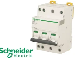 Disjoncteur modulaire tétrapolaire compact Schneider Acti9 iC40N 16A courbe C