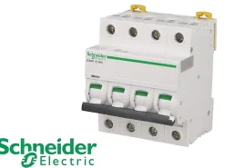 Disjoncteur modulaire tétrapolaire Schneider Acti9 iC60N 16A courbe D