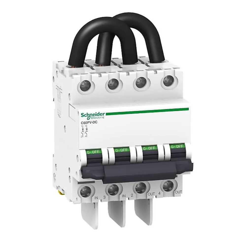 Disjoncteur photovoltaïque C60PV-DC Schneider Electric - 5A - 800VDC - 2P - Courbe C - Peignable