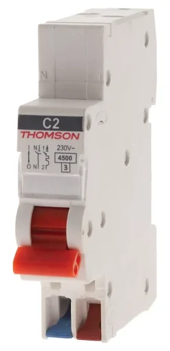 Disjoncteur 1P+N bornes auto 2A Easy Connect Thomson