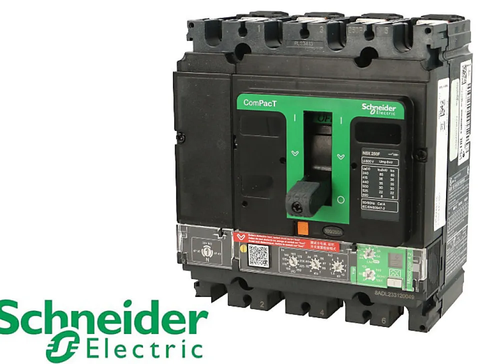 Disjoncteur tarif jaune tétrapolaire 4P/4D 250A Schneider ComPacT NSX250F